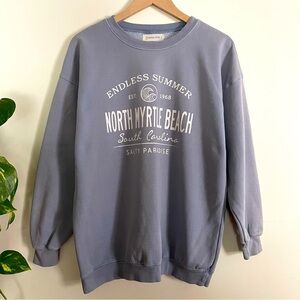 Ocean Drive North Myrtle Beach Blue/Gray Sweatshirt Size L